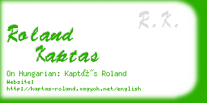 roland kaptas business card